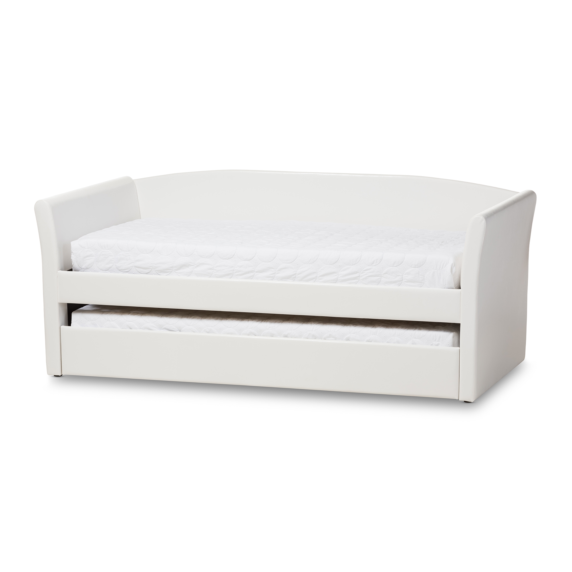 Baxton Studio Camino Modern and Contemporary White Faux Leather